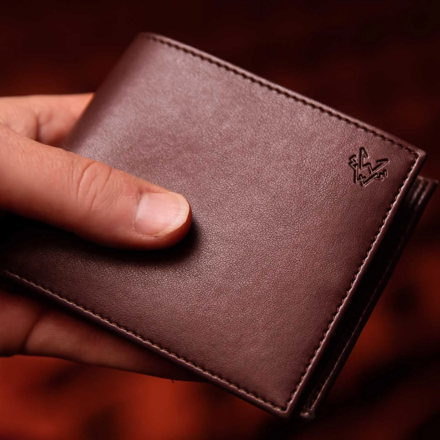 2.5 Billfold Coin Pocket Men's Wallet | Chestnut - Blue