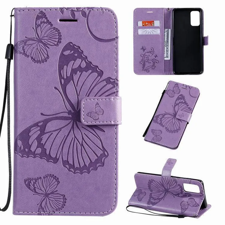 3D Embossed Butterfly Wallet Phone Case For Samsung