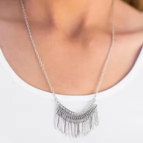 A Fine Fringe Silver Necklace