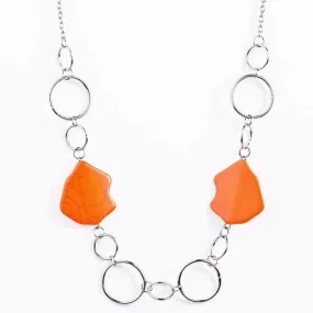 Ain't No Mountain High Enough Orange Necklace