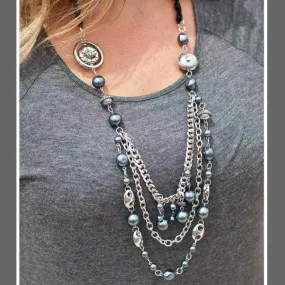 All the Trimmings Black Victorian Necklace