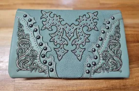 American Bling Crossbody Wallet/Clutch - Green