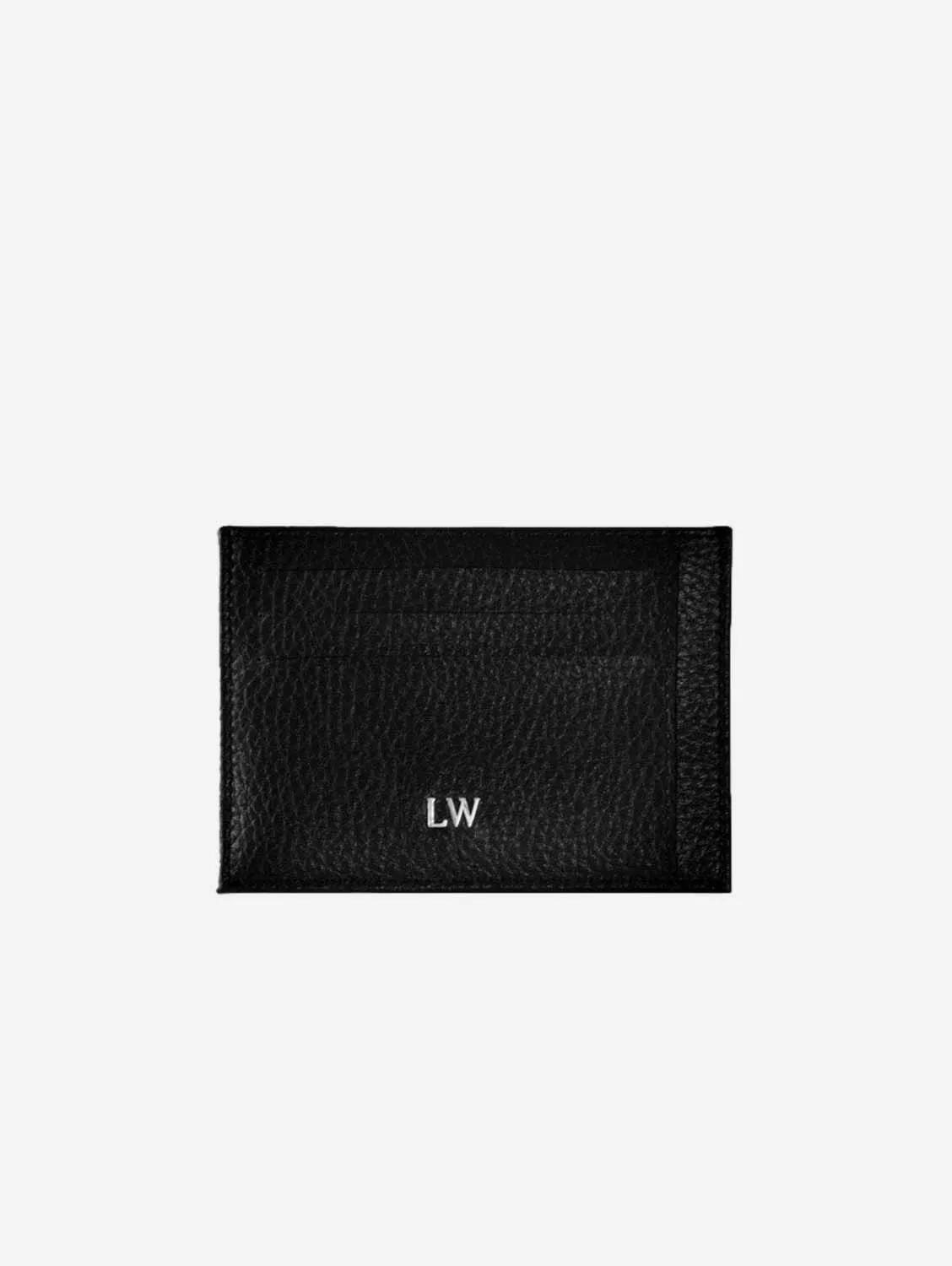 Ash MIRUM Leather Vegan Cardholder | Black & Silver