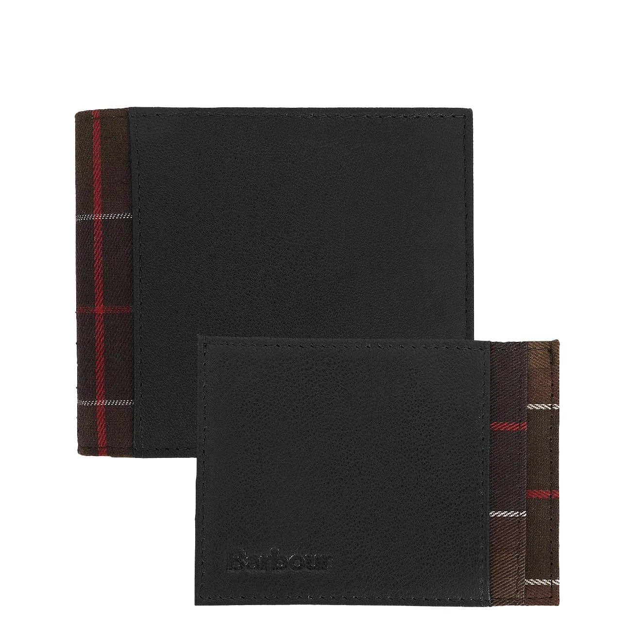 Barbour Wallet & Card Holder Gift Set Classic Black / Classic Tartan