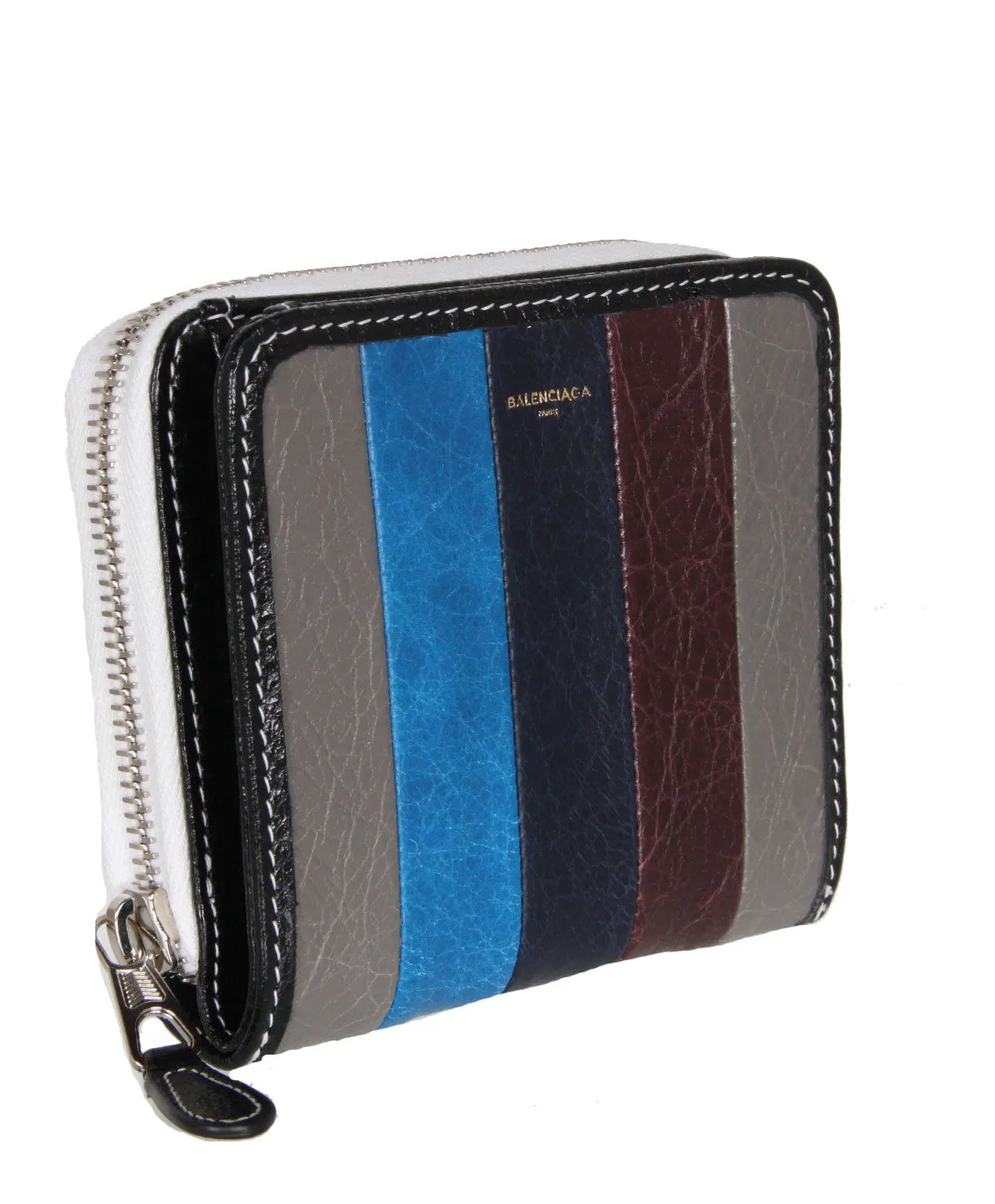 Bazar Bi Fold Wallet, Grey/Navy/Bordeaux