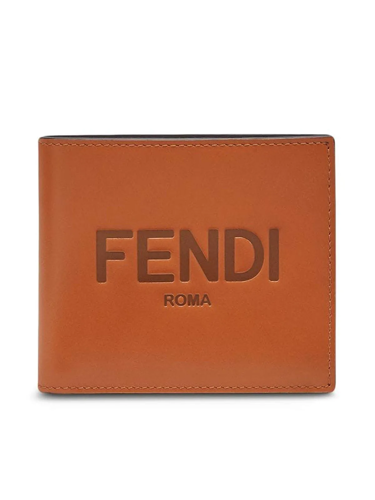 Bi-fold wallet with embossed logo