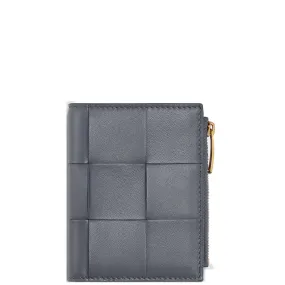 Bi-Fold Zip Wallet Intrecciato 19,Thunder