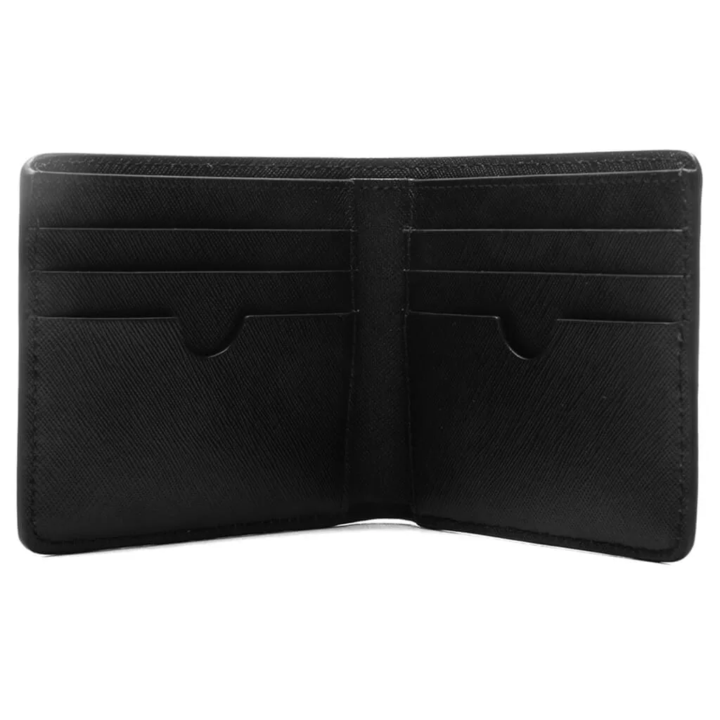 Binder Diag-Stripe Leather Wallet - Black