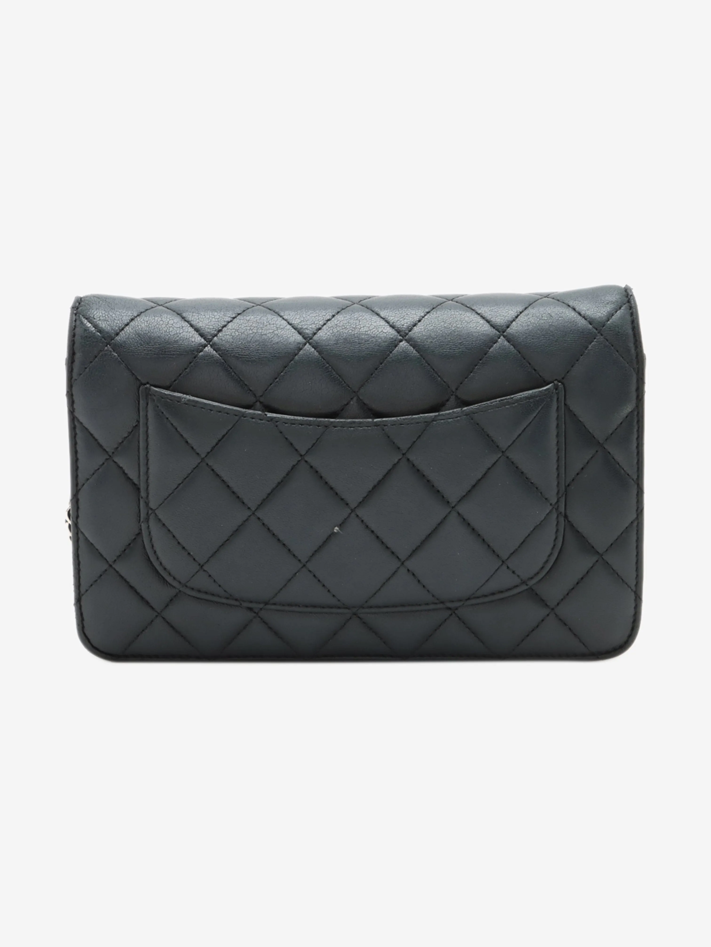 Black 2012-2013 lambskin quilted Wallet on Chain