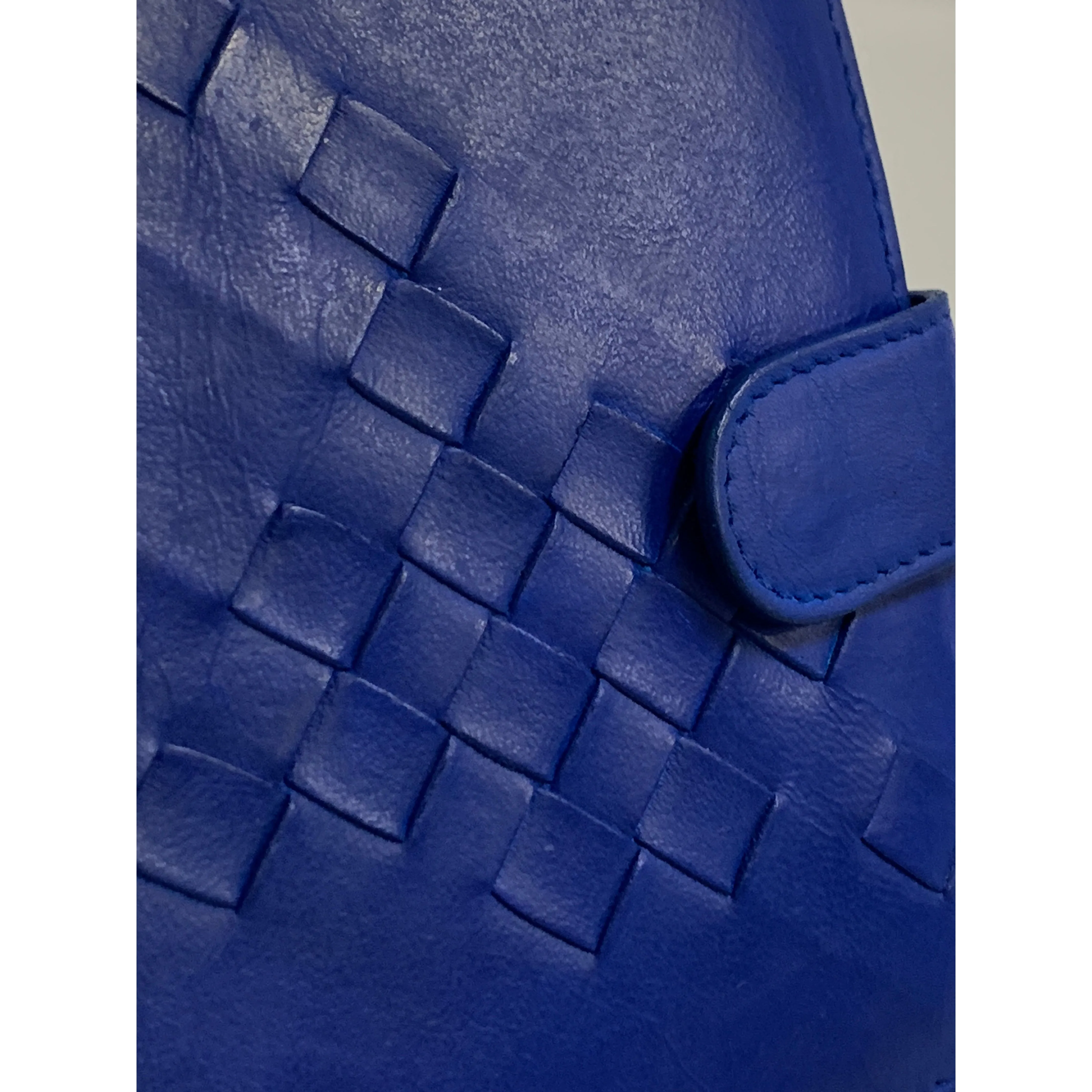 #BOTTEGA VENETA/Bifold Wallet/BLU/Leather