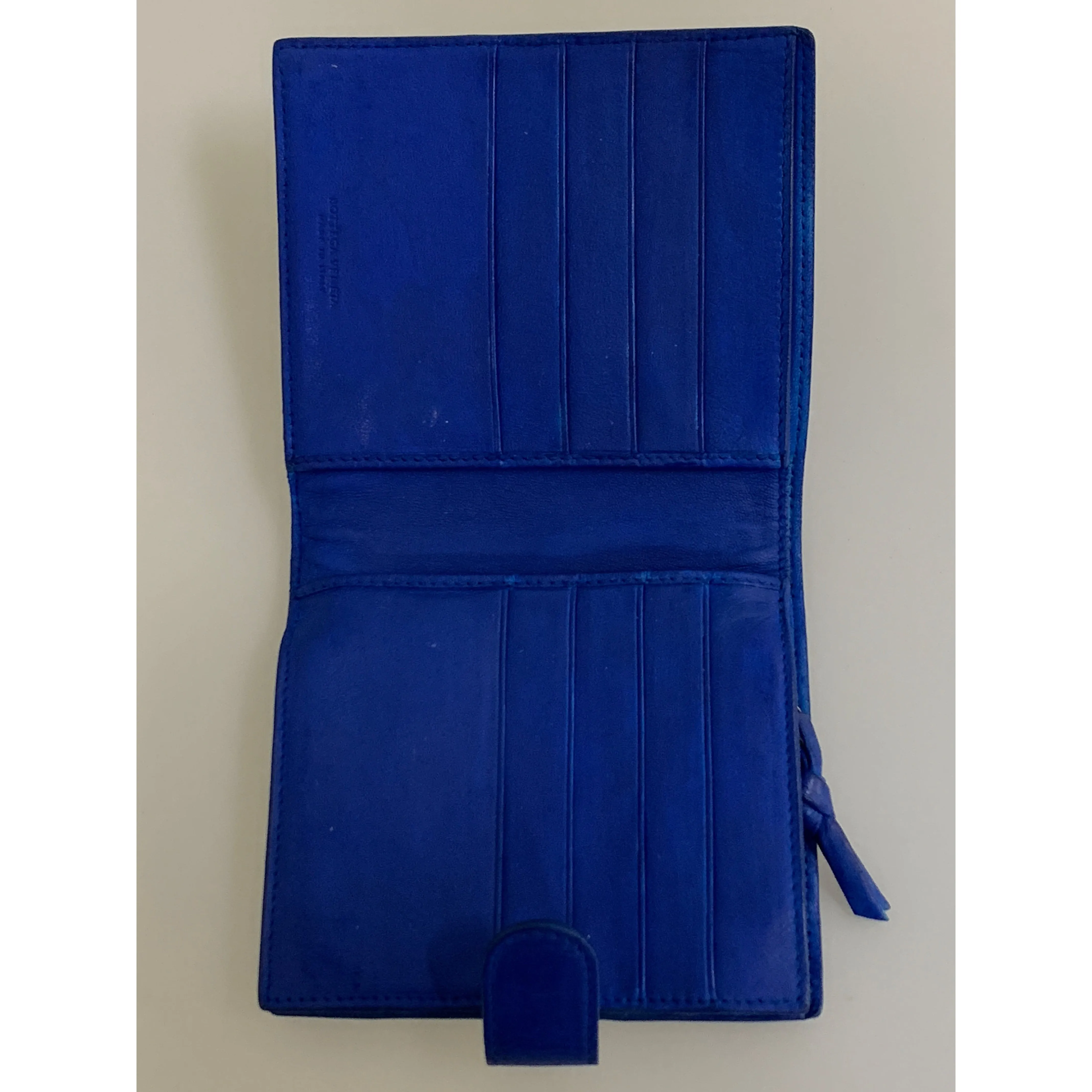 #BOTTEGA VENETA/Bifold Wallet/BLU/Leather