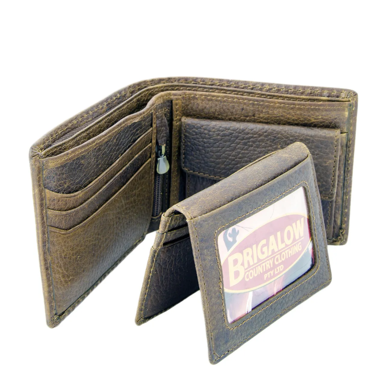 Brigalow Mens Distressed Leather Wallet - Campdrafter- 5010D