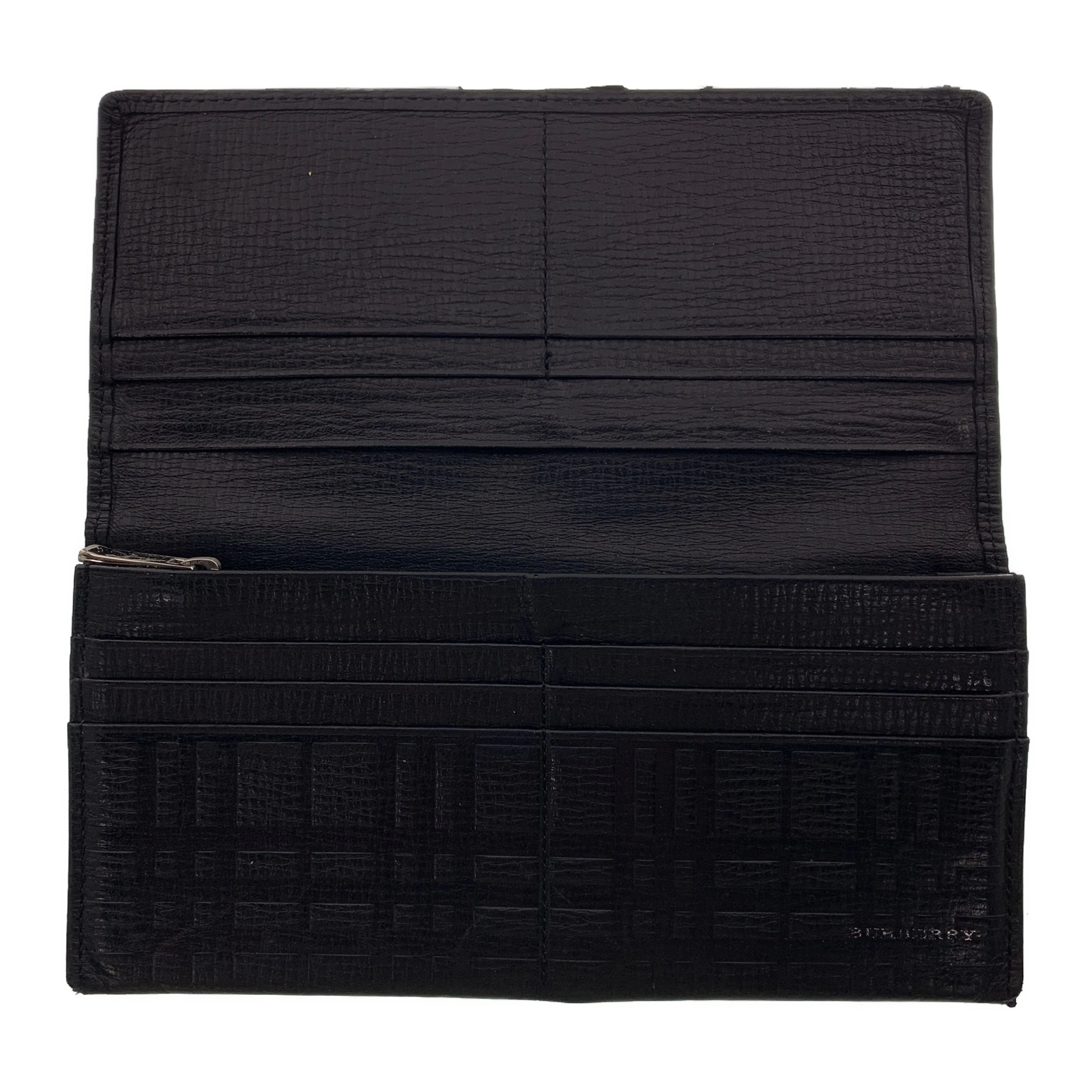 #BURBERRY LONDON/Long Wallet/BLK/Leather