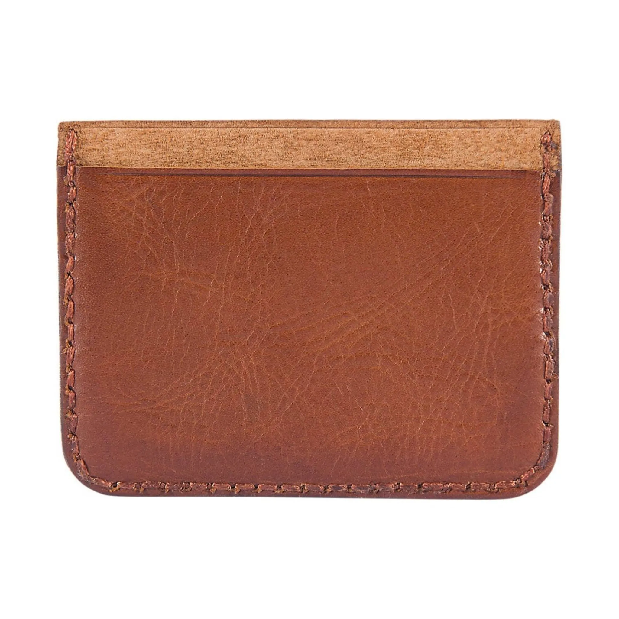 Carhartt Patina Leather Front Pocket Wallet - Oiled Walnut