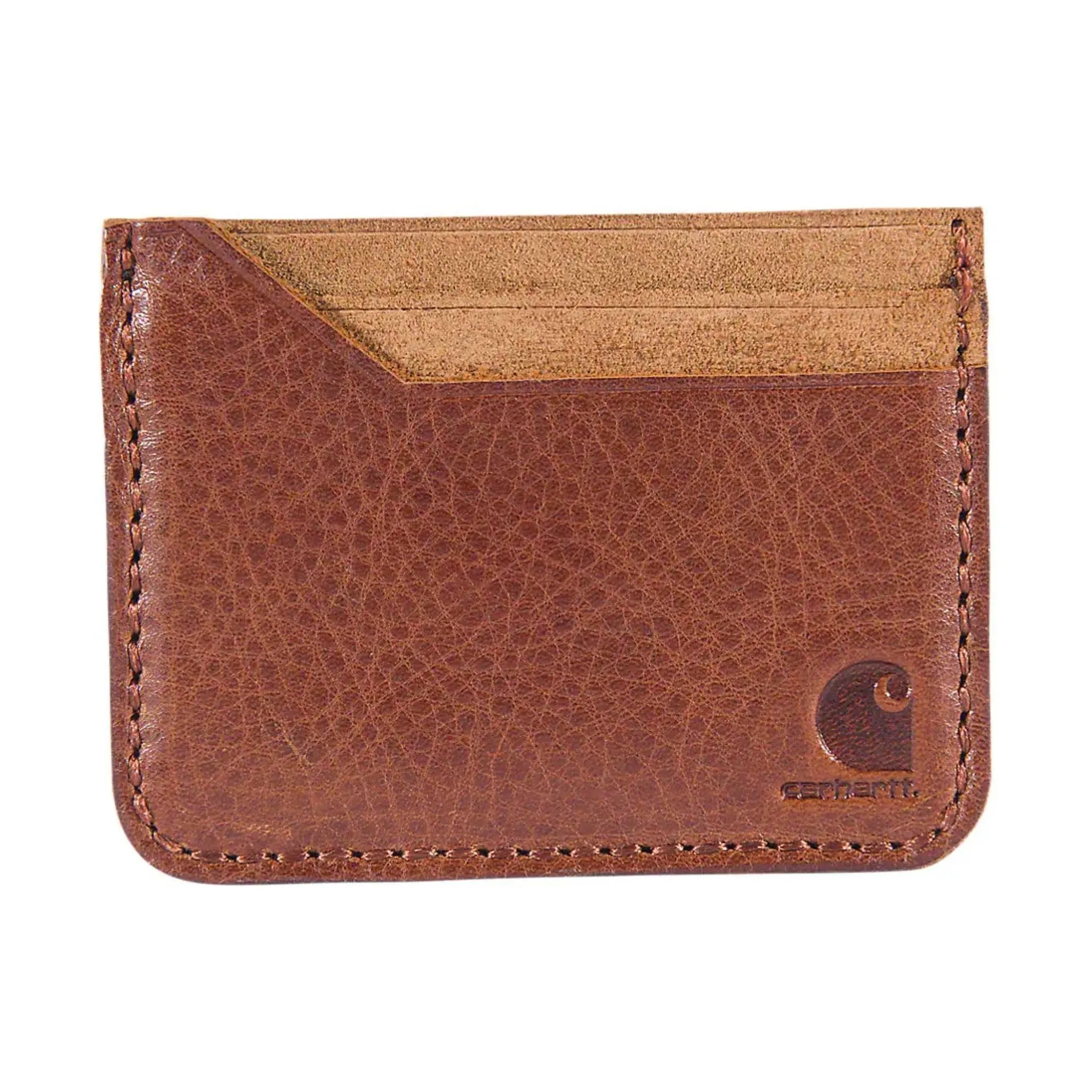 Carhartt Patina Leather Front Pocket Wallet - Oiled Walnut