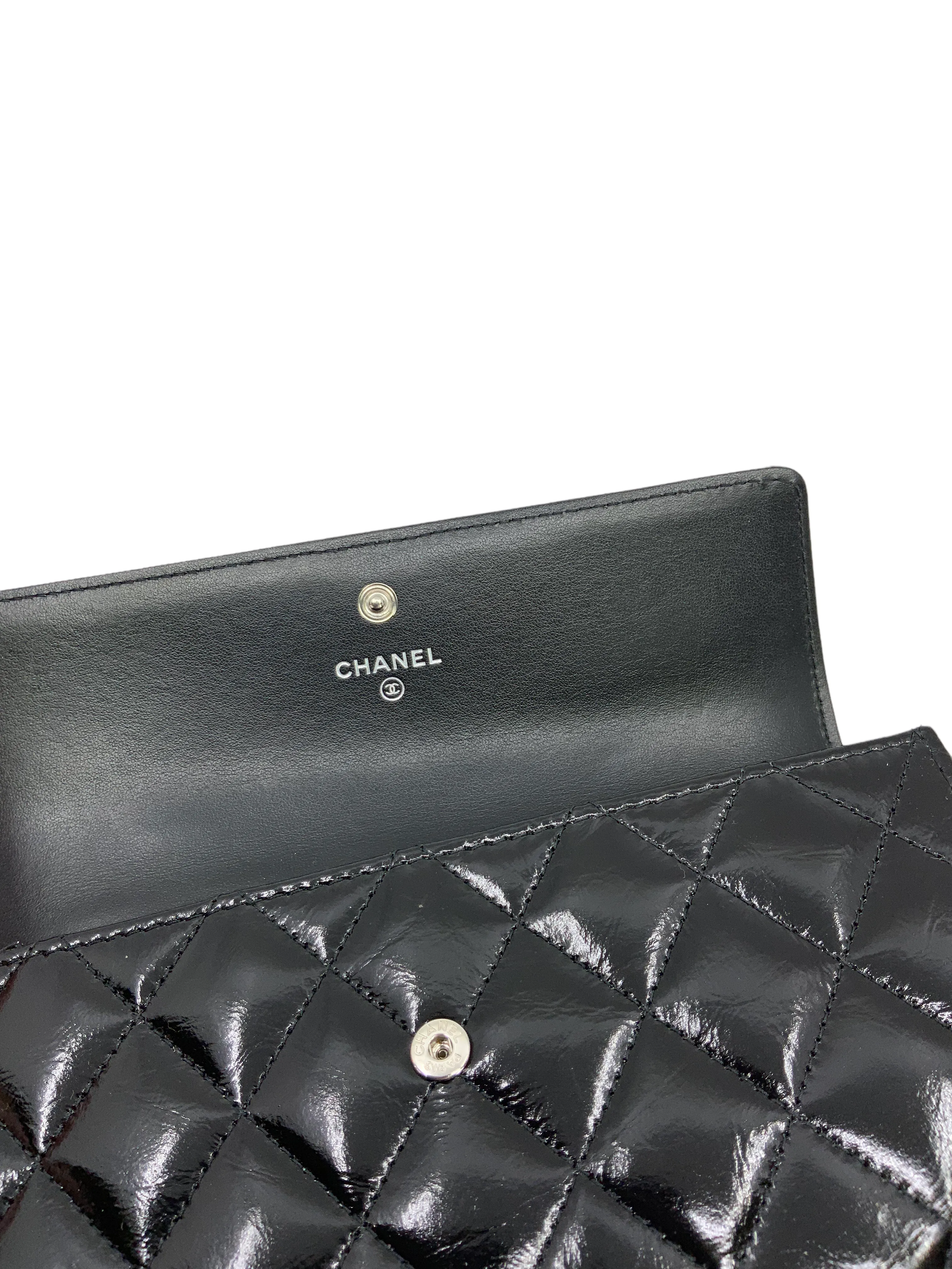 Chanel Quilted Glazed Aged Calfskin Long Boy Flap Wallet