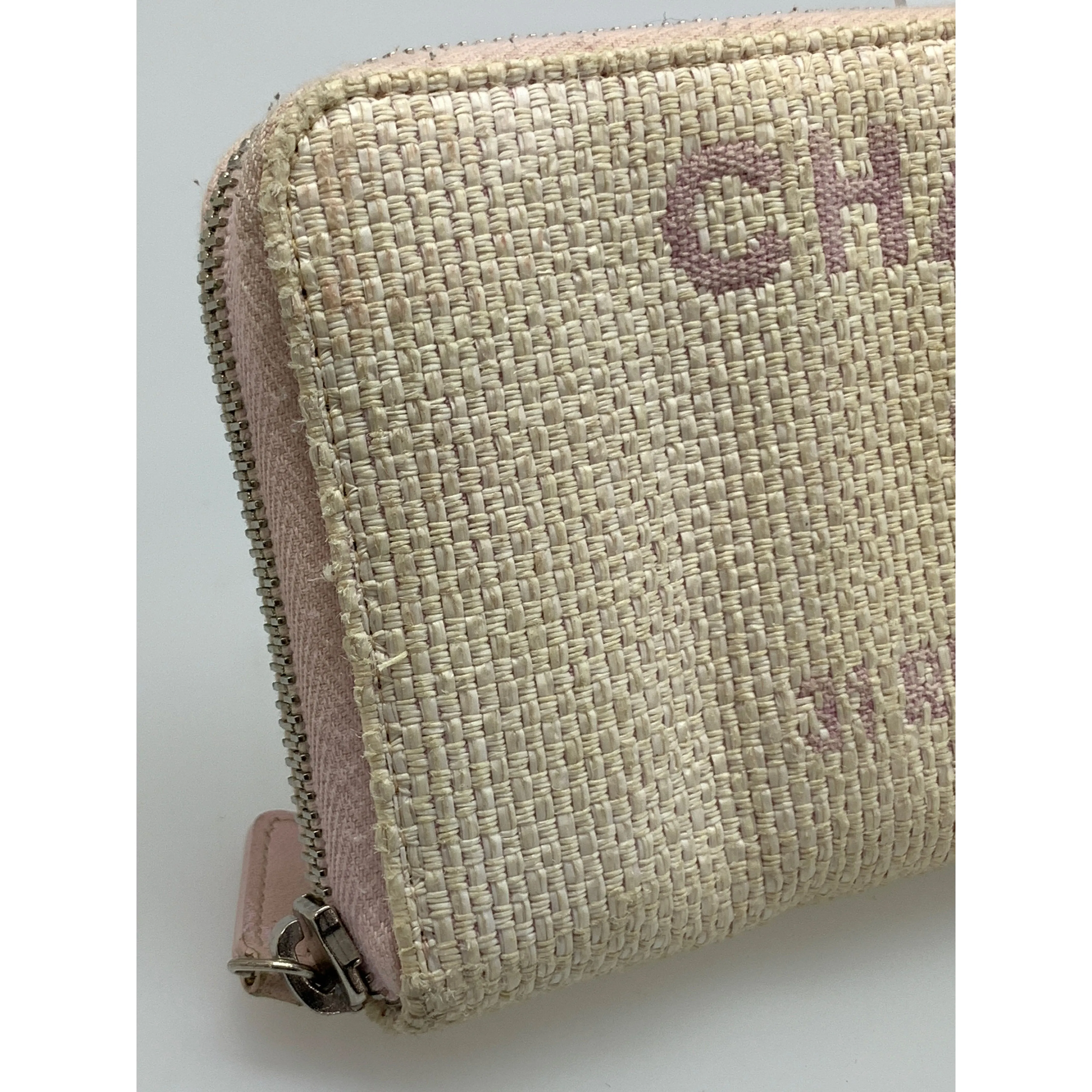 #CHANEL/Long Wallet/PNK/Cotton