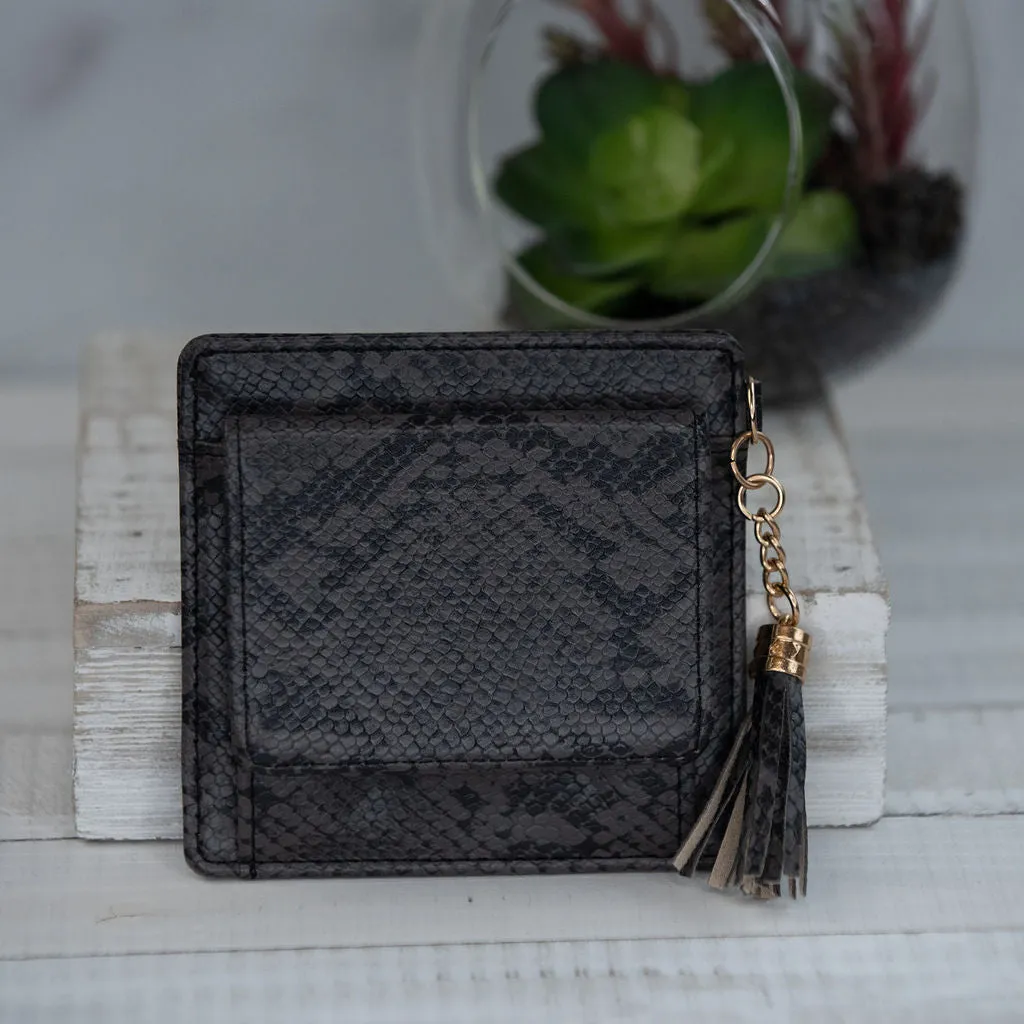 Chelsea Snake Print Wallet and Snap Pouch