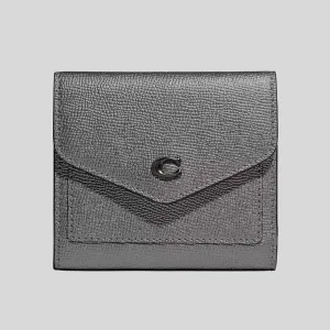 COACH Metallic Wyn Small Wallet Gunmetal C7181