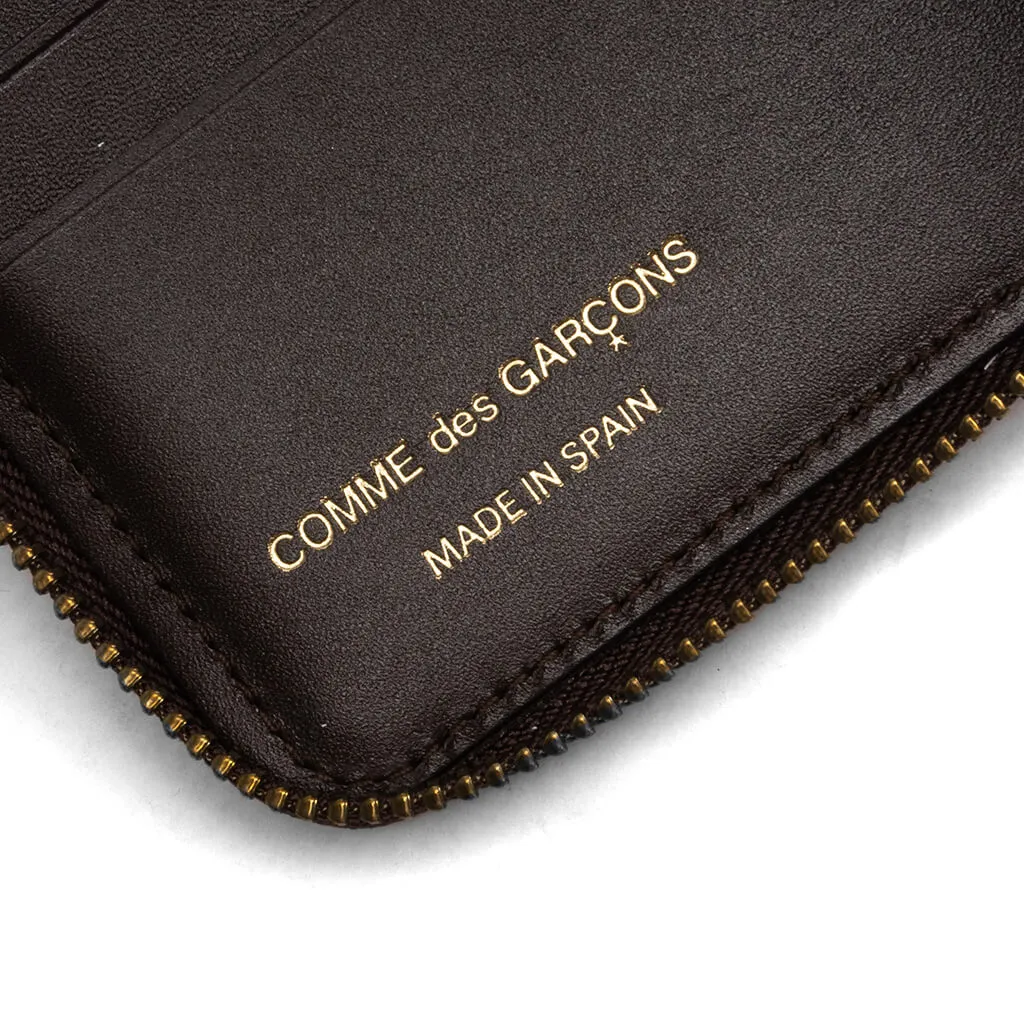 Comme des Garcons Embossed Logo Wallet - Brown