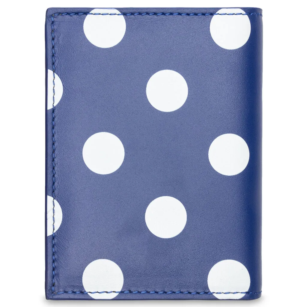 Comme des Garcons Polka Dots Wallet - Navy