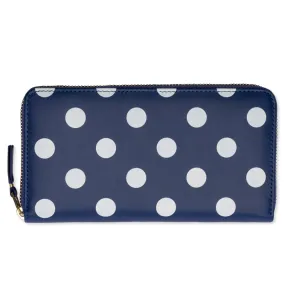 Comme des Garcons Polka Dots Wallet - Navy