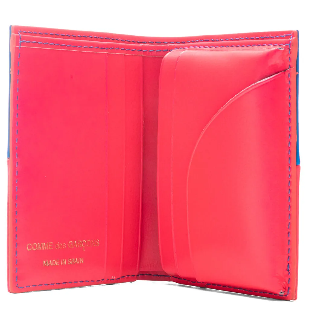 Comme des Garcons SA0641FS Fluo Squares Wallet - Pink/Blue