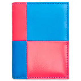 Comme des Garcons SA0641FS Fluo Squares Wallet - Pink/Blue