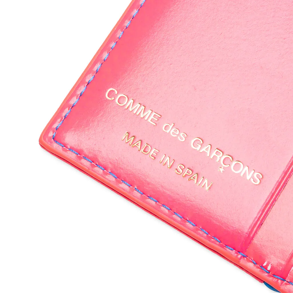 Comme des Garcons SA0641FS Fluo Squares Wallet - Pink/Blue