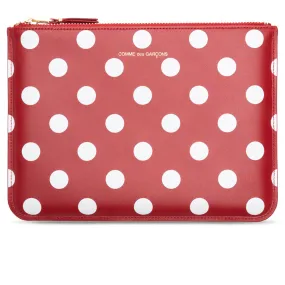 Comme des Garcons SA5100PD Polka Dot Wallet - Red