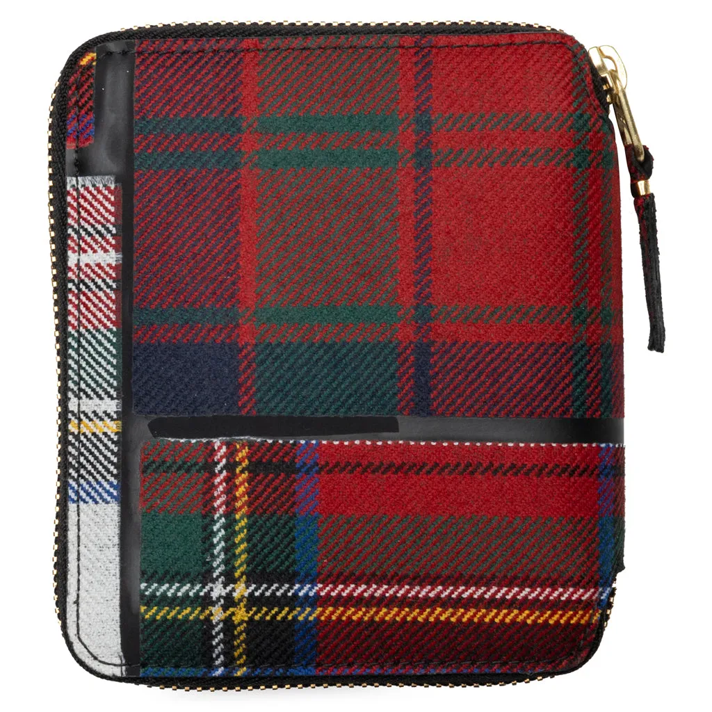 Comme des Garcons Tartan Patchwork Wallet - Red