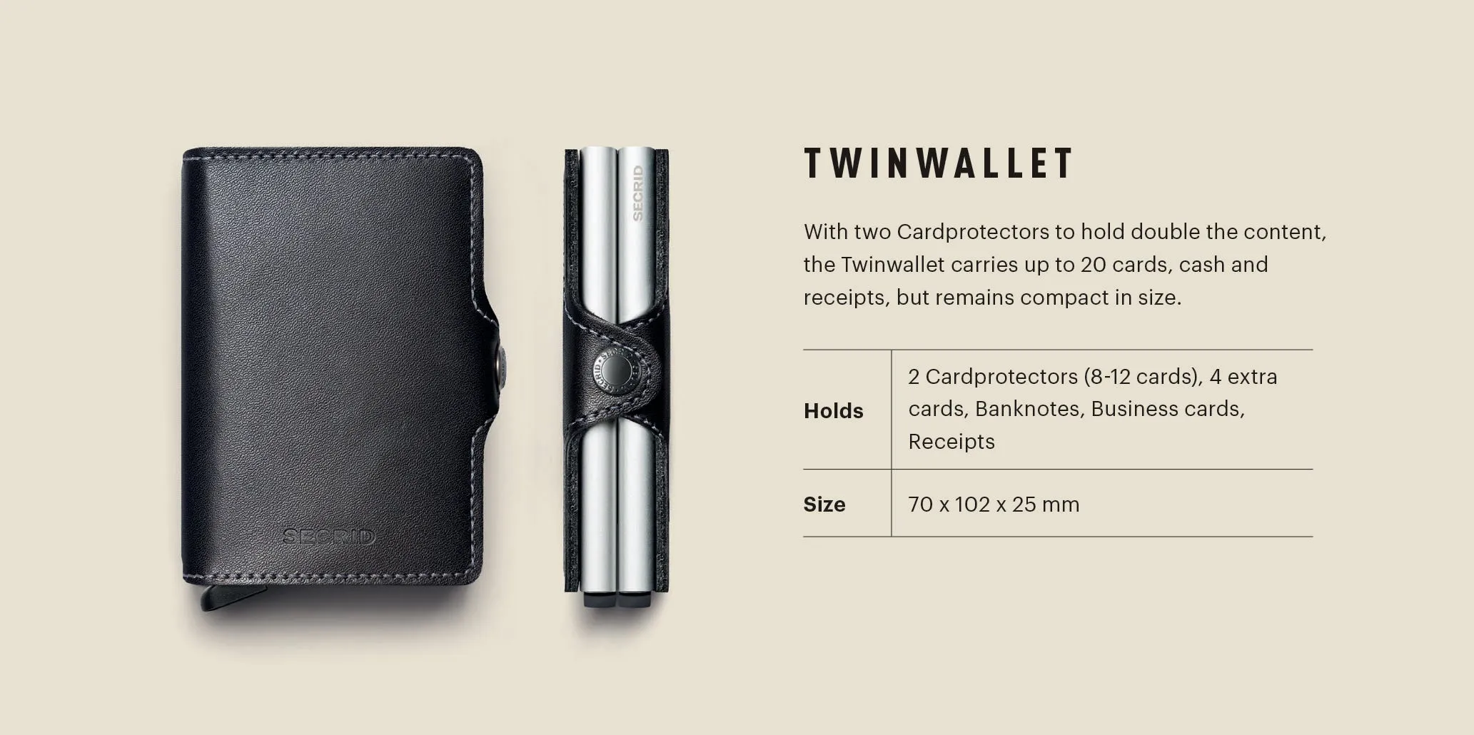 Crisple Leather Twinwallet