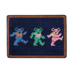 Dancing Bears Needlepoint Card Wallet