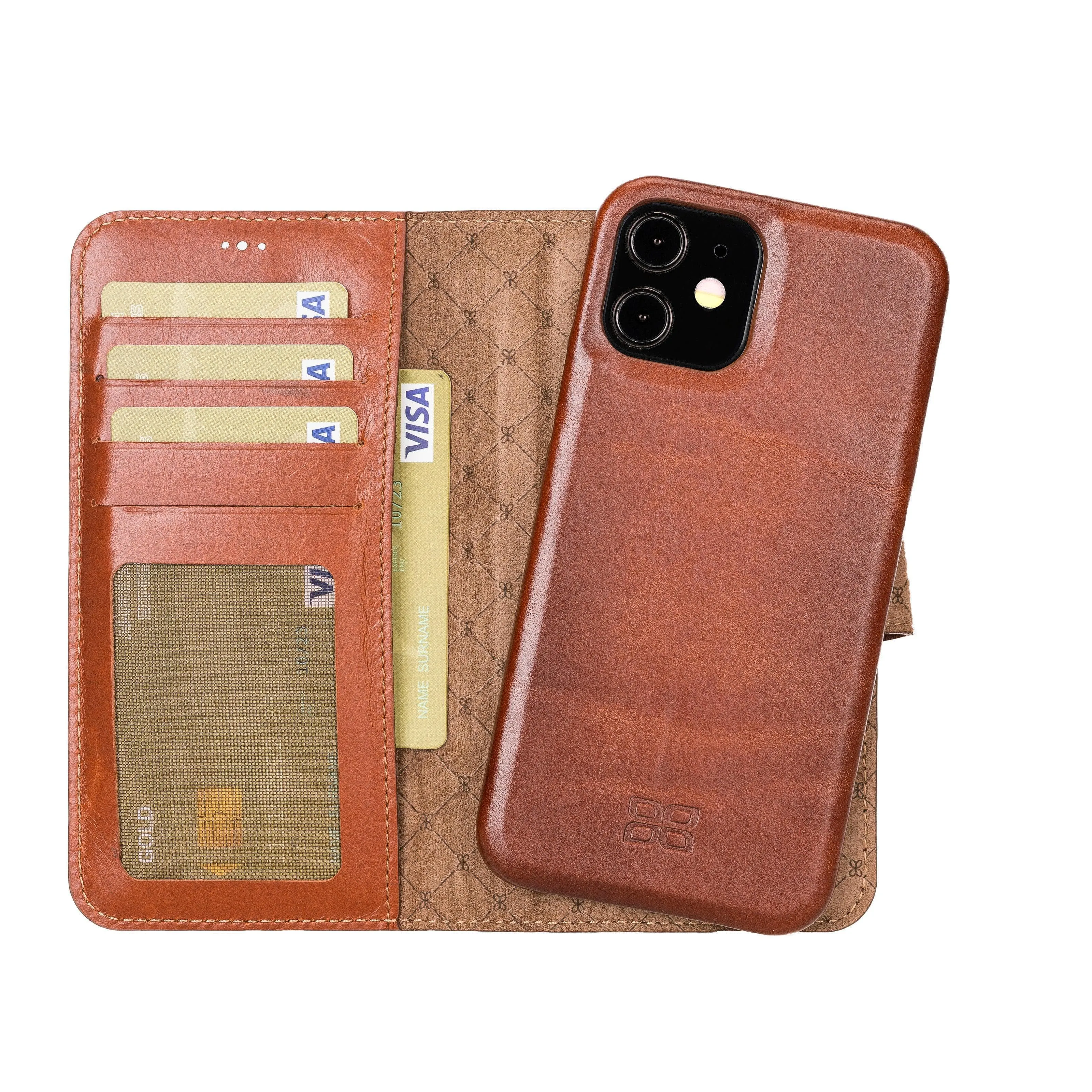 F360 Magnetic Detachable Leather Wallet Cases for Apple iPhone 12 Series