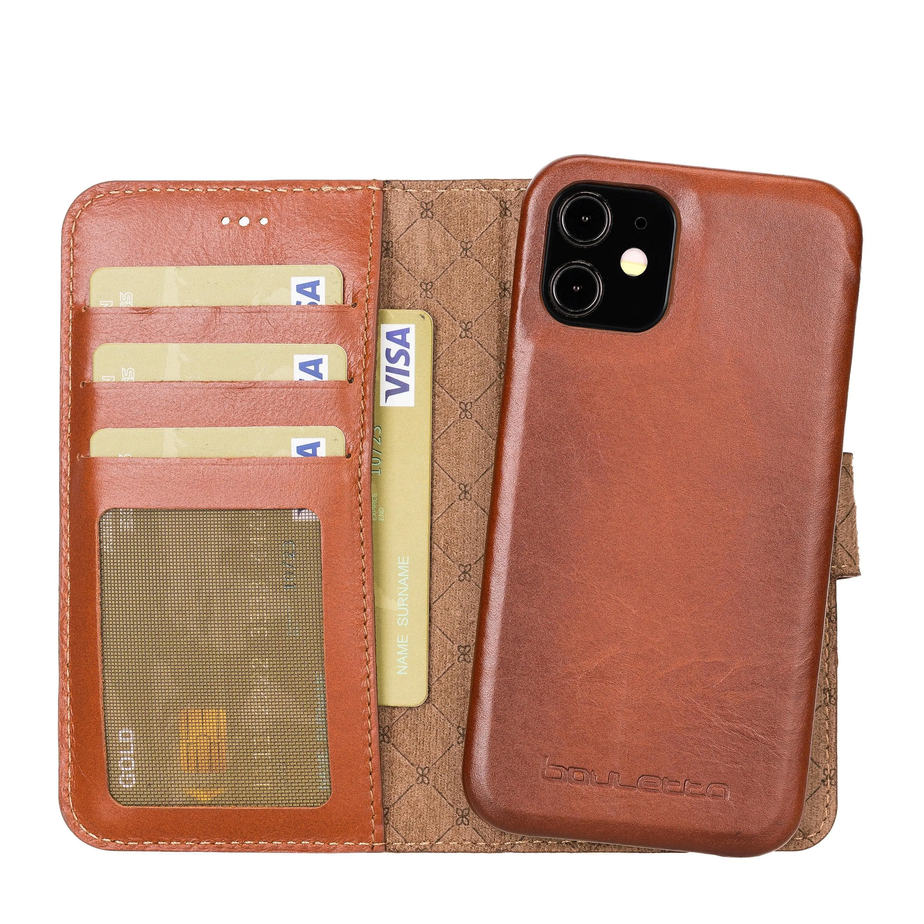 F360 Magnetic Detachable Leather Wallet Cases for Apple iPhone 12 Series