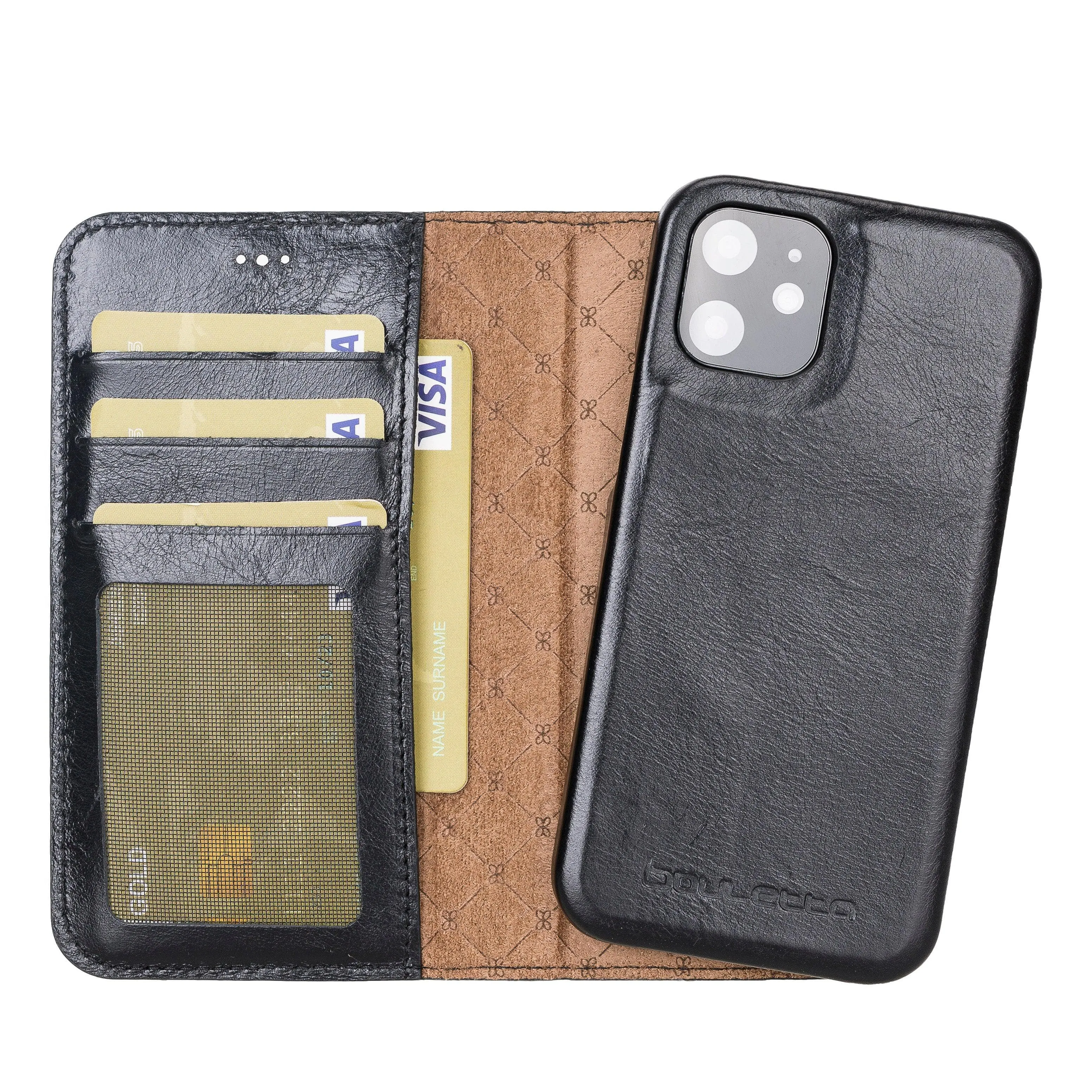 F360 Magnetic Detachable Leather Wallet Cases for Apple iPhone 12 Series