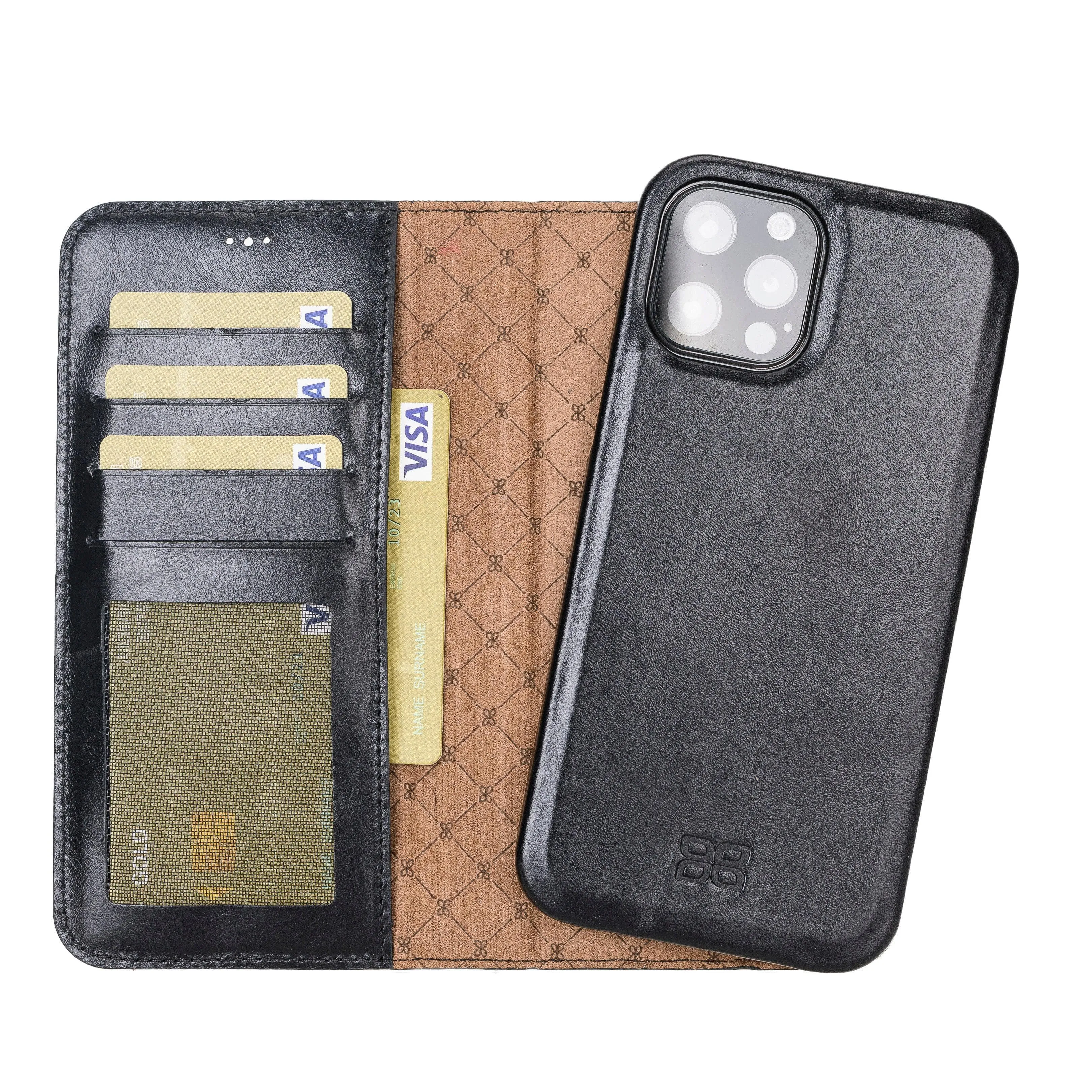 F360 Magnetic Detachable Leather Wallet Cases for Apple iPhone 12 Series