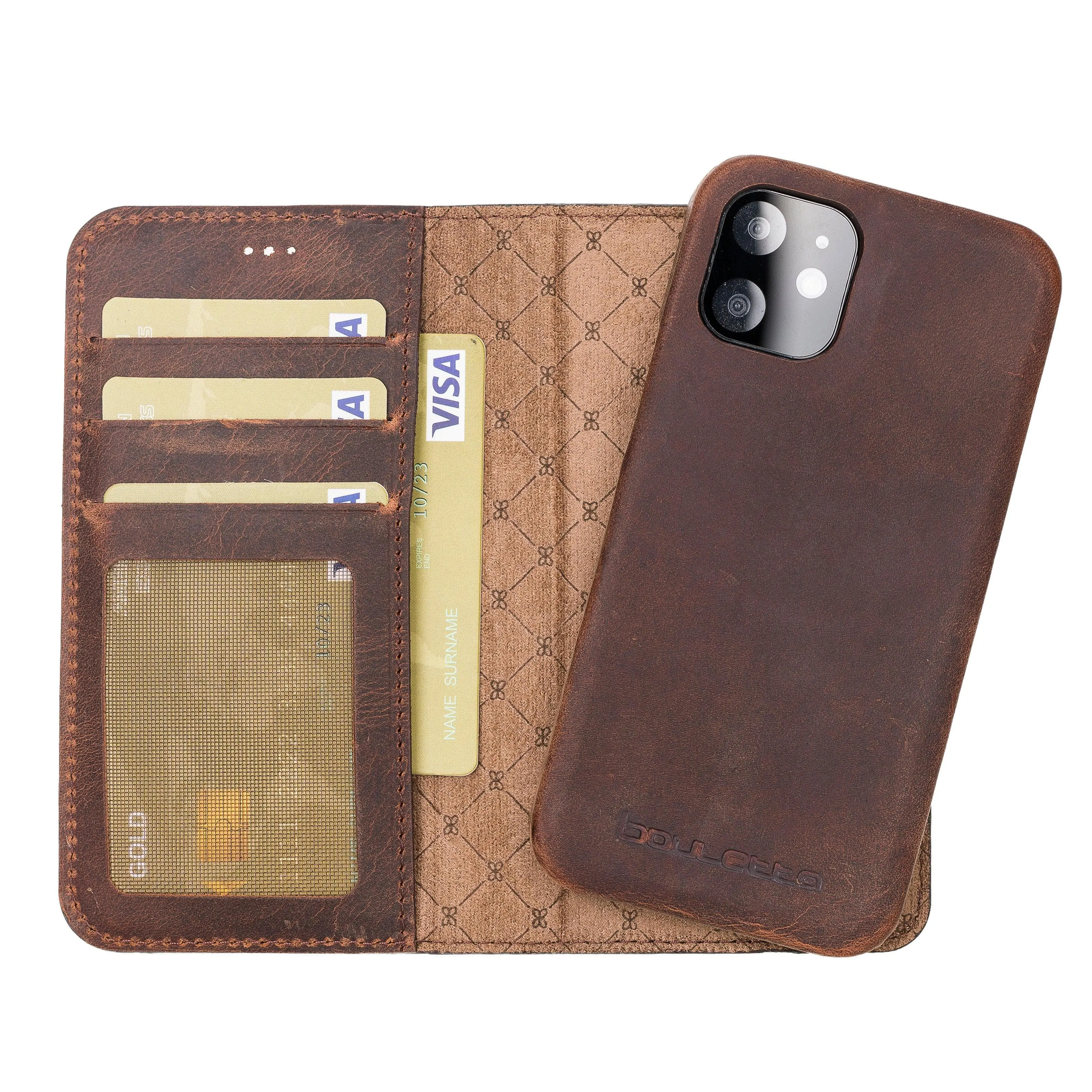 F360 Magnetic Detachable Leather Wallet Cases for Apple iPhone 12 Series