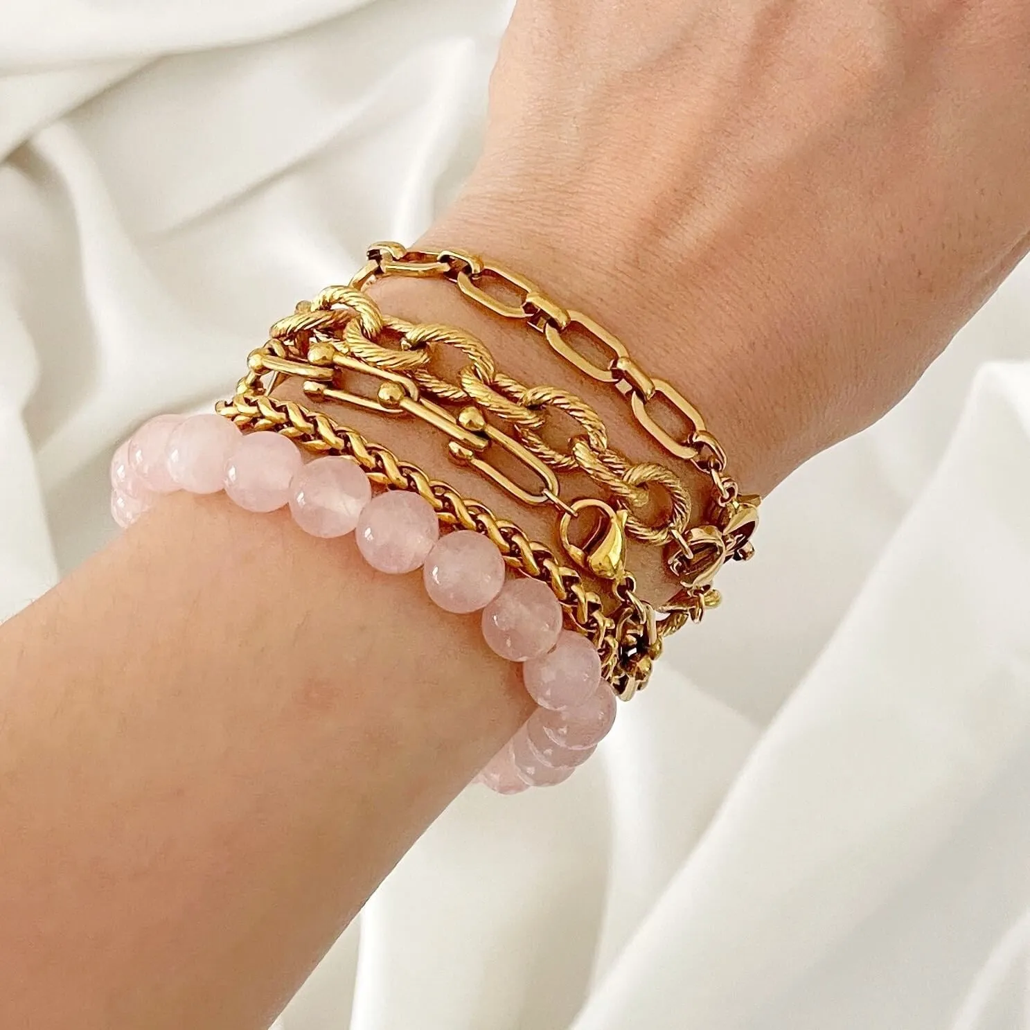 Flat Oval Chain Bracelet