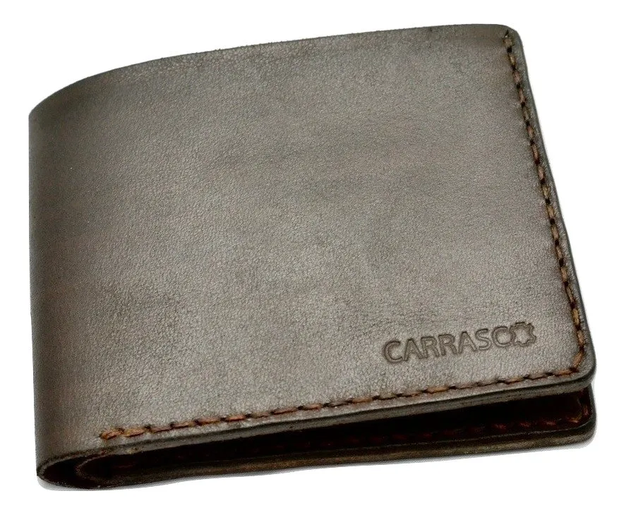 Fold wallet  |  dark / brown | calf