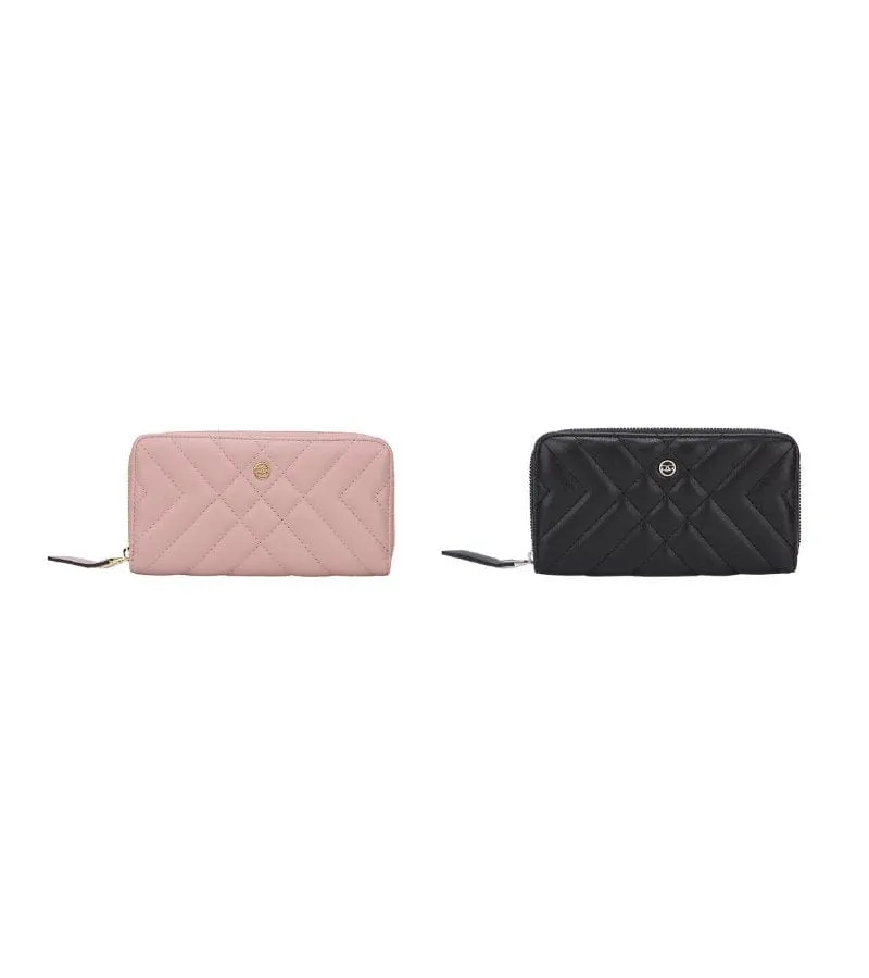 Gionni Womens Quilted Zip Around Wallet 20G1117