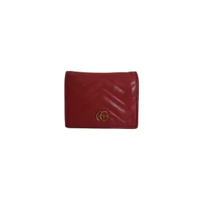 Gucci Red Leather Small Bifold GG Wallet | Pre Loved |