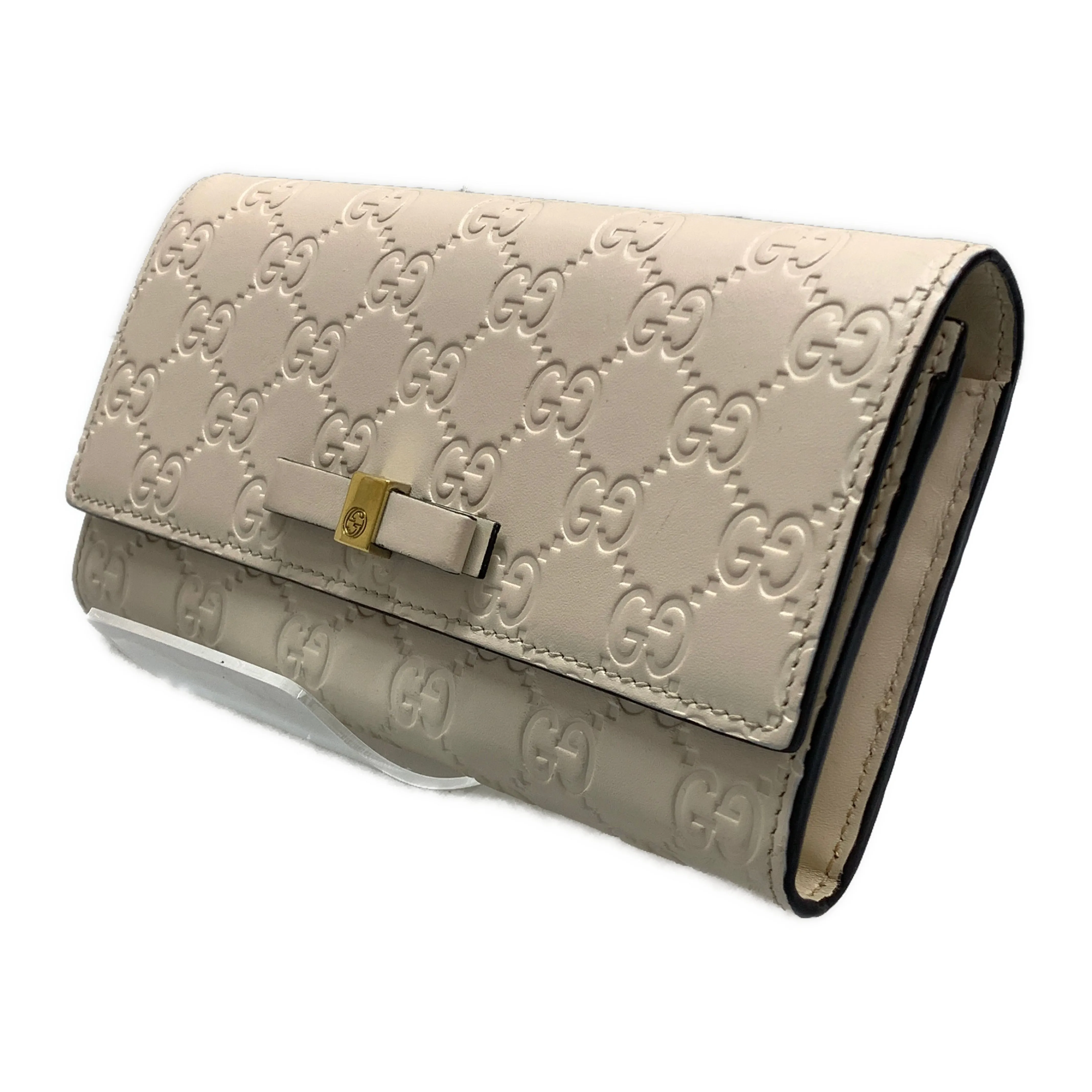 #GUCCI/Long Wallet/BEG/Leather/388679