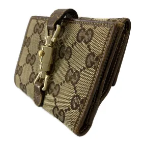 #GUCCI/Trifold Wallet/BRW/Canvas/All Over Print