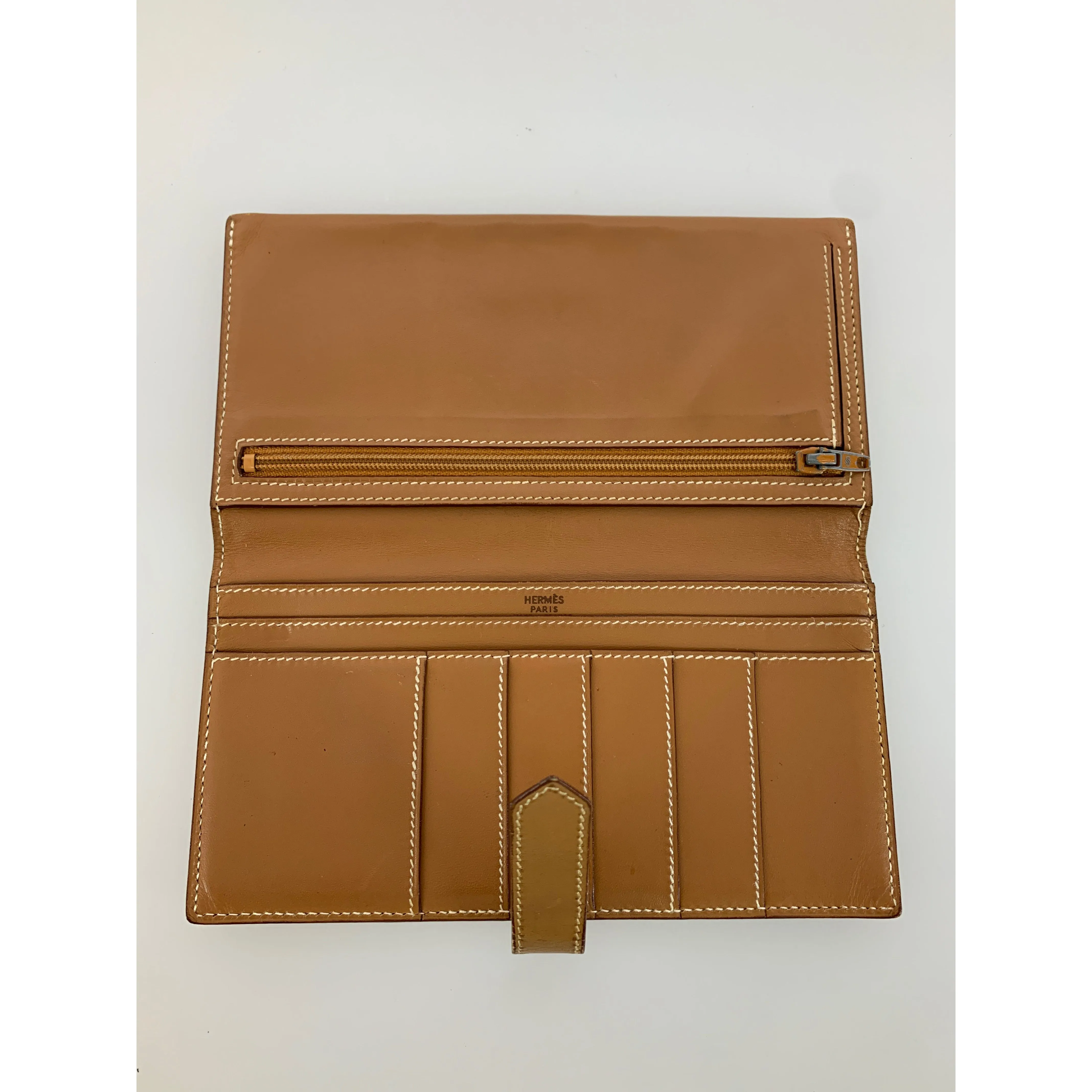 #HERMES/Long Wallet/BEG/Leather