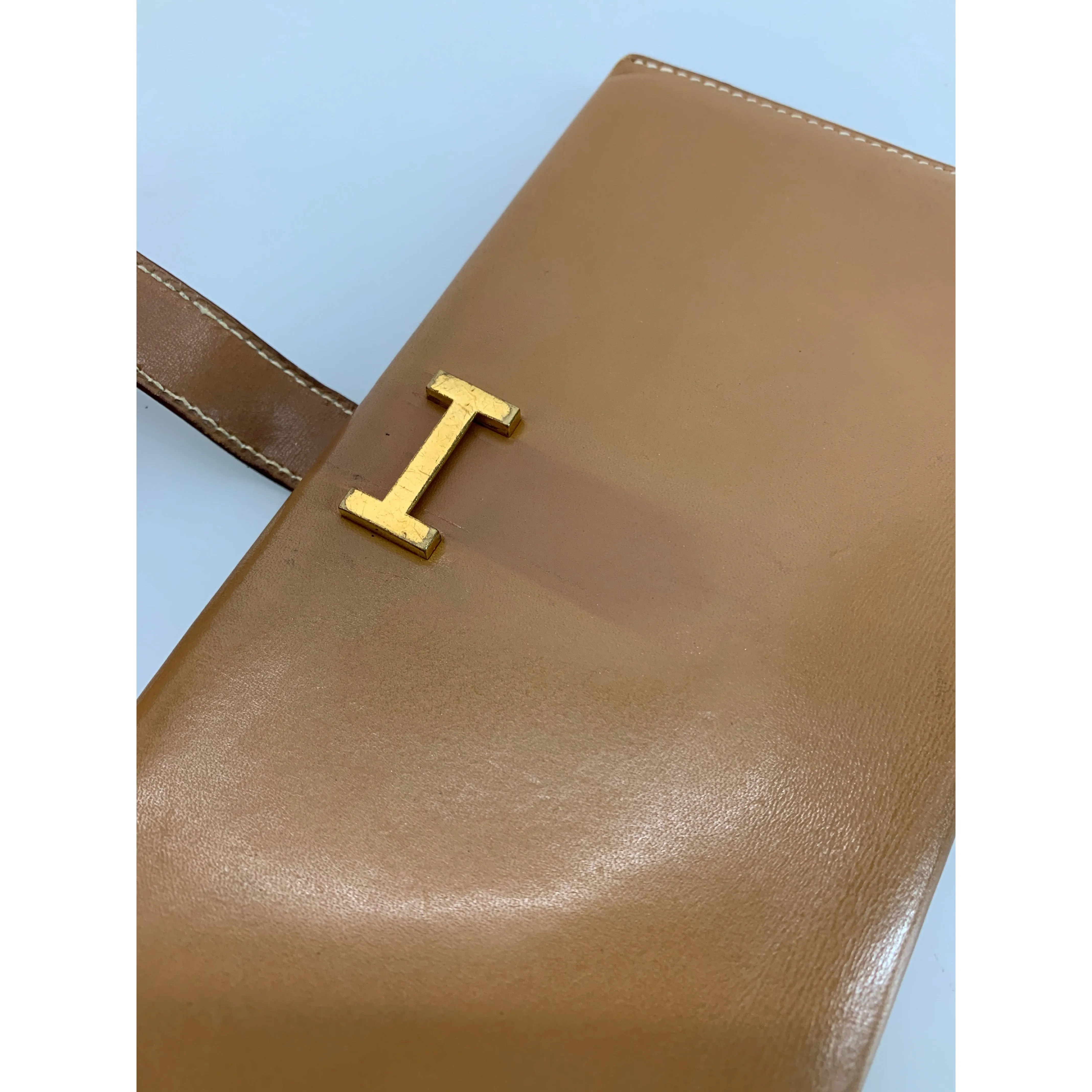 #HERMES/Long Wallet/BEG/Leather