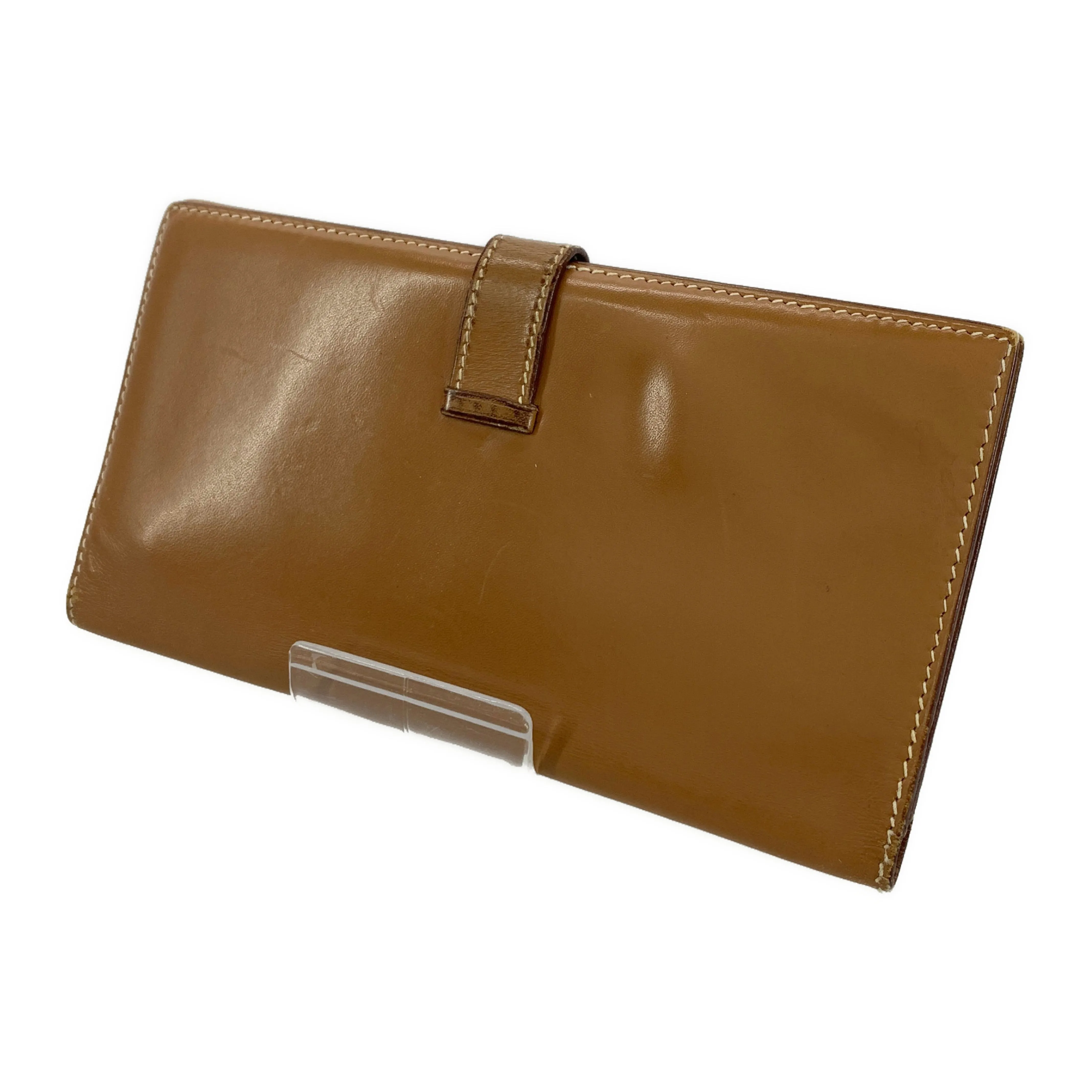 #HERMES/Long Wallet/BEG/Leather