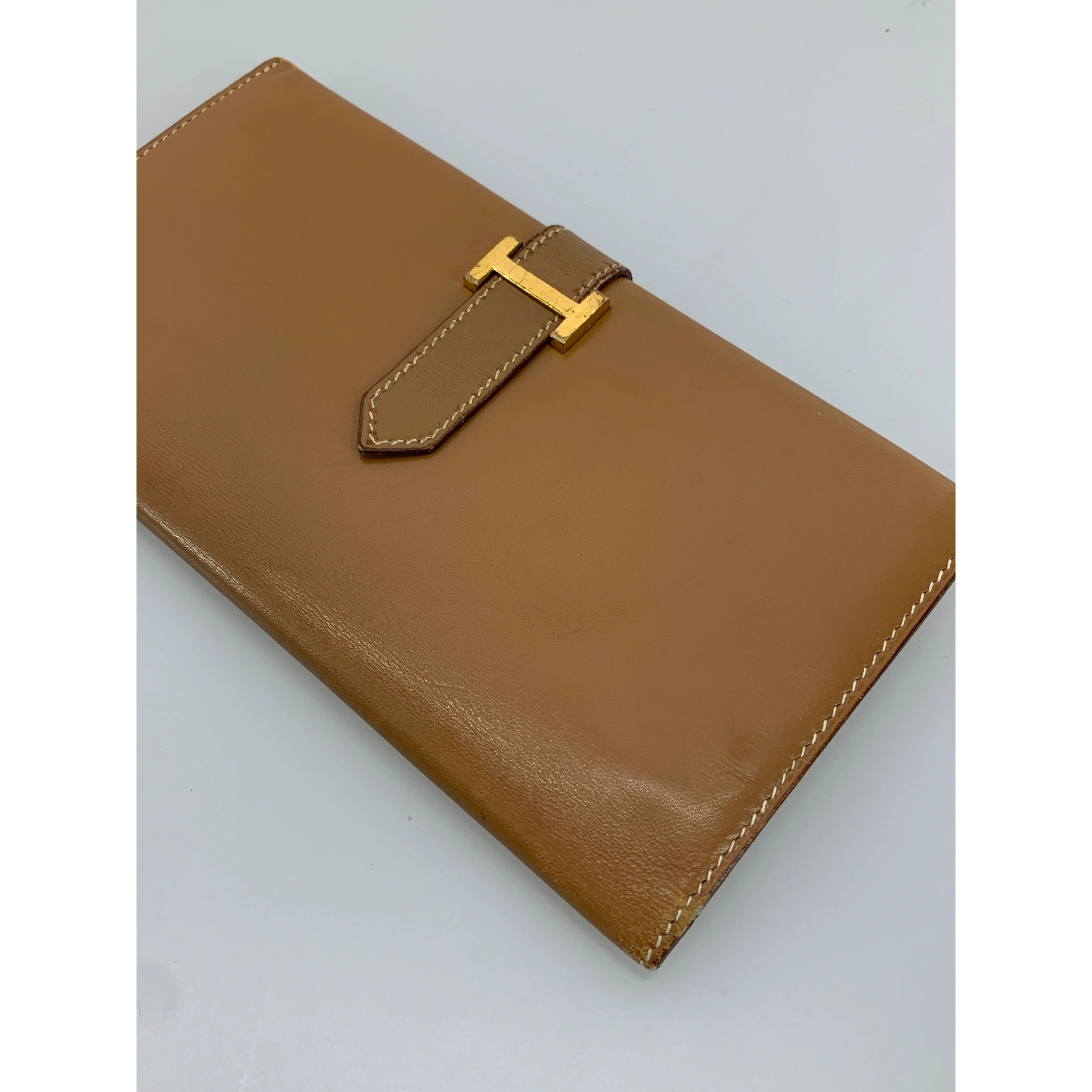 #HERMES/Long Wallet/BEG/Leather