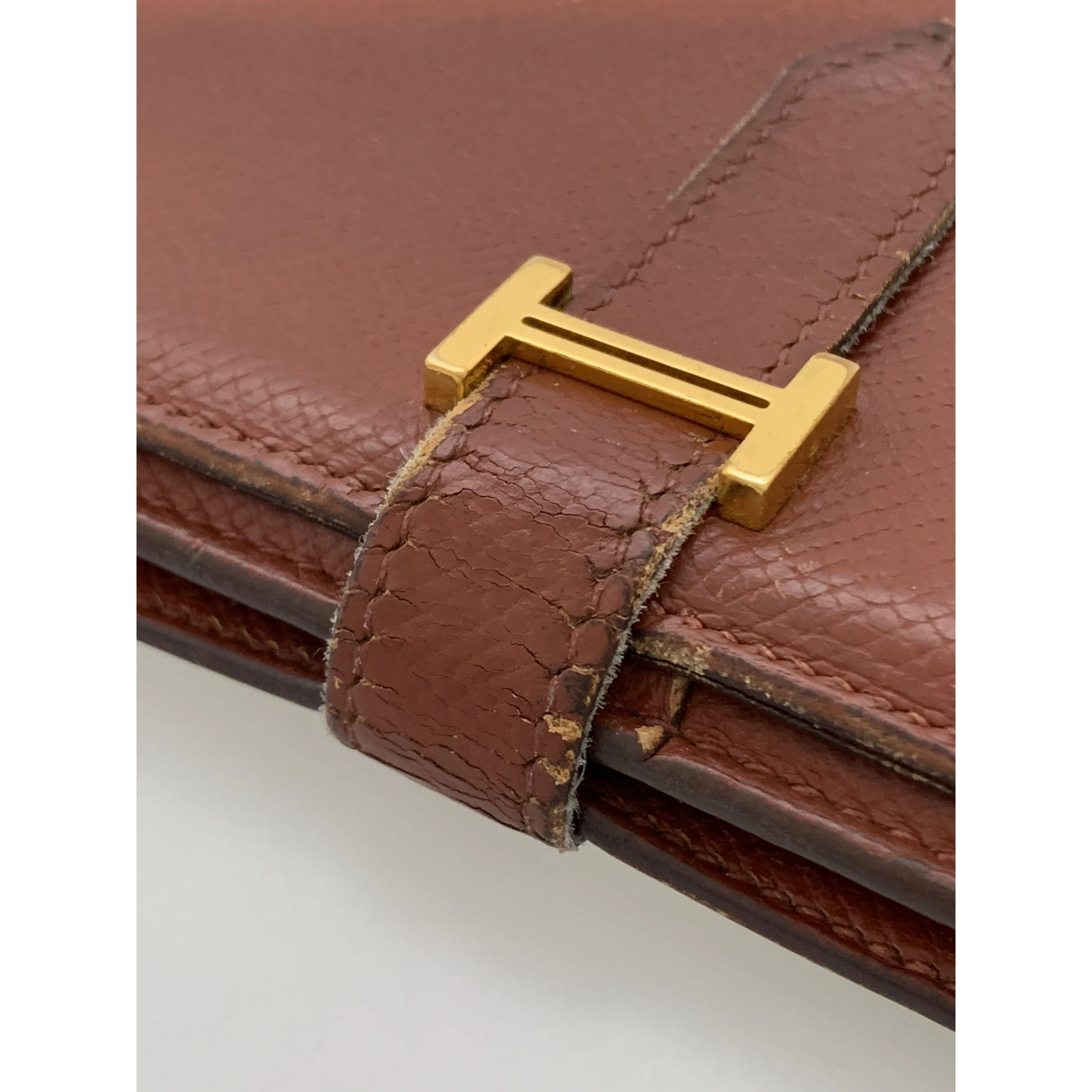 #HERMES/Long Wallet/BRW/Leather/Plain