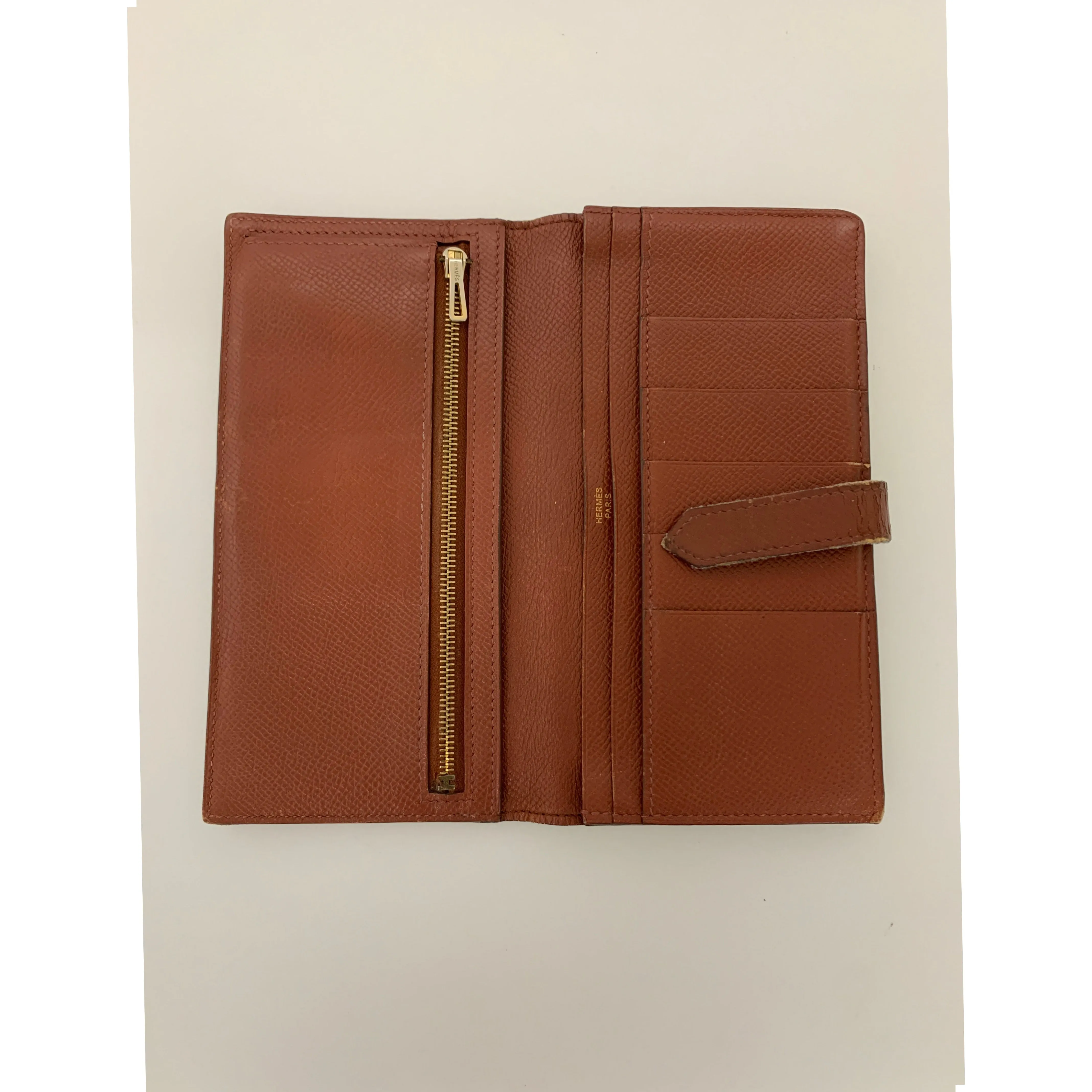 #HERMES/Long Wallet/BRW/Leather/Plain